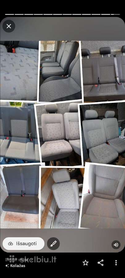 VW transporter caravelle multivan sedynes T5 ir T6