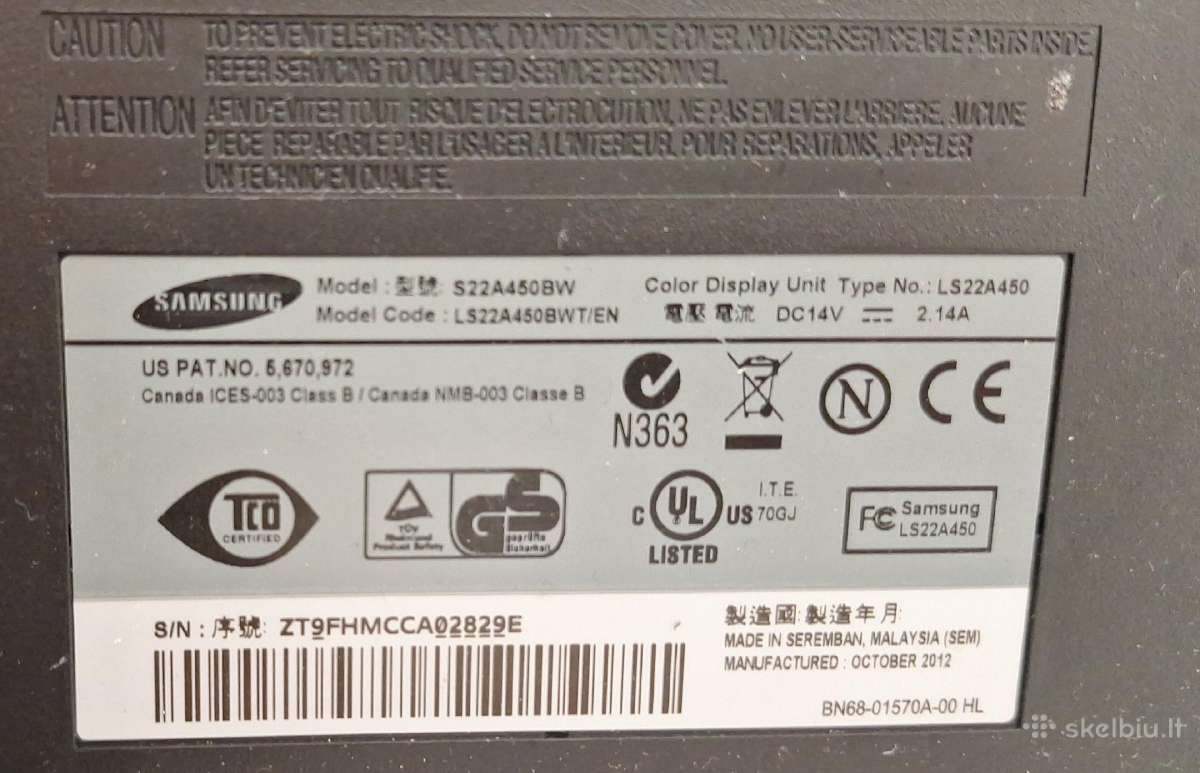 LCD monitorius Samsung 22" - nuotraukos Nr. 6