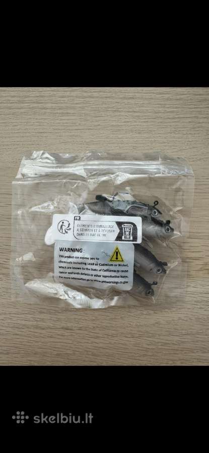 5 vnt. Spiningavimo masalų žvejybai, silver/black - nuotraukos Nr. 2