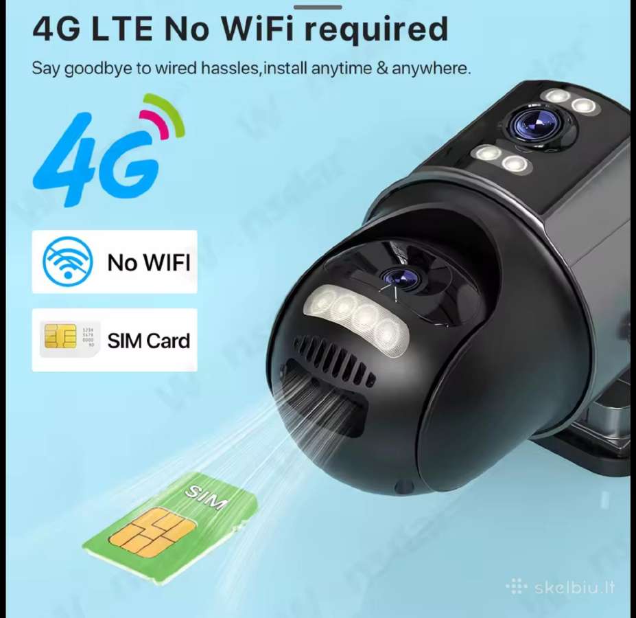 Išmani 4G su Sim kupolinė vaizdo stebėjimo kamera - nuotraukos Nr. 7