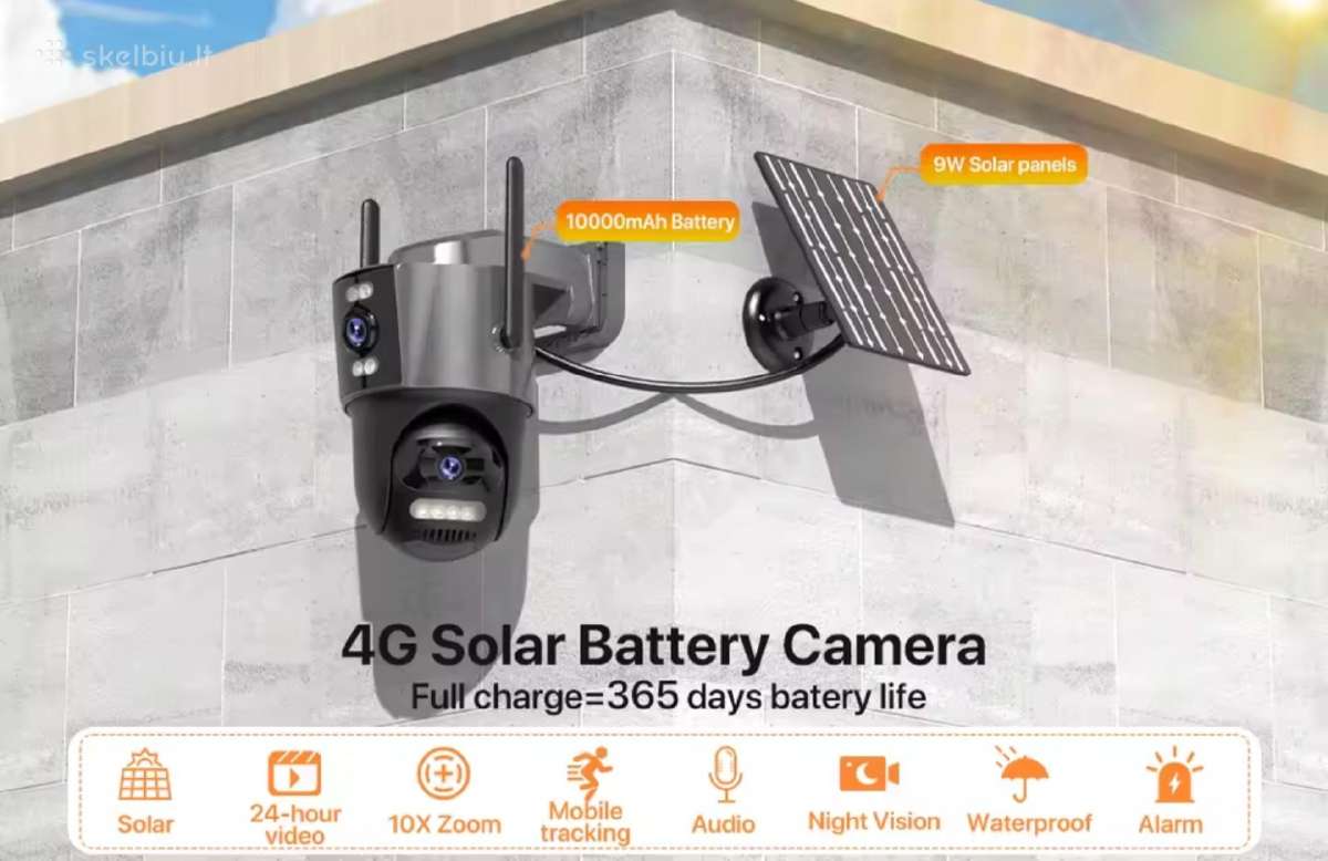 Išmani 4G su Sim kupolinė vaizdo stebėjimo kamera - nuotraukos Nr. 2
