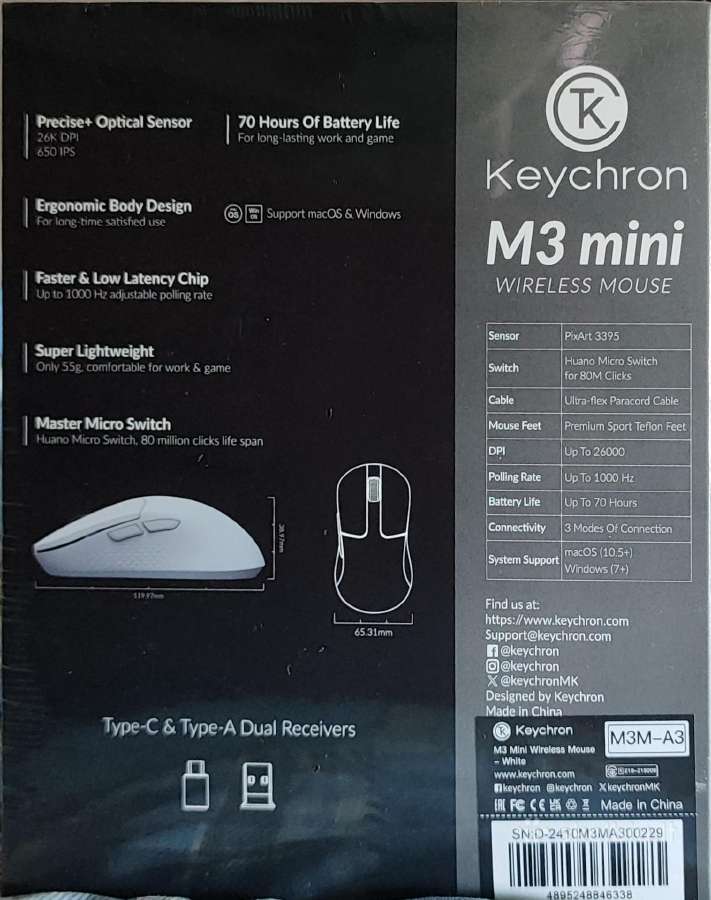Keychron M3 mini, M6 4k - nuotraukos Nr. 2