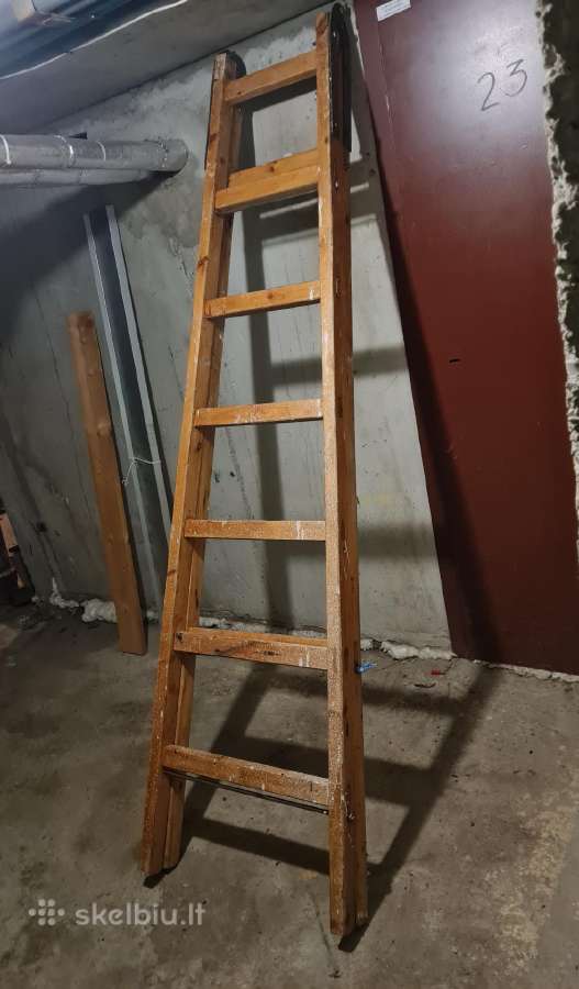 Dvipusės medinės kopėčios - nuotraukos Nr. 2