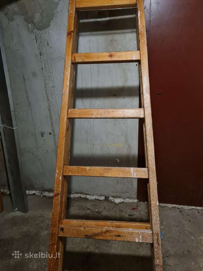 Dvipusės medinės kopėčios - nuotraukos Nr. 3