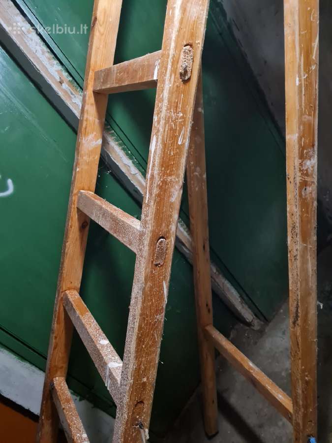 Dvipusės medinės kopėčios - nuotraukos Nr. 7