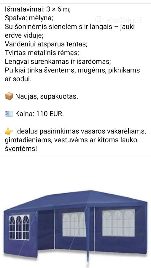 Šventinės pavėsinės