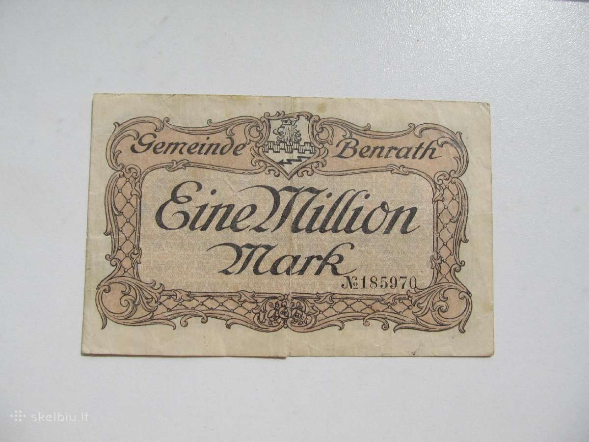 1 milijonas markiu , Benrath Vokietija , 1923