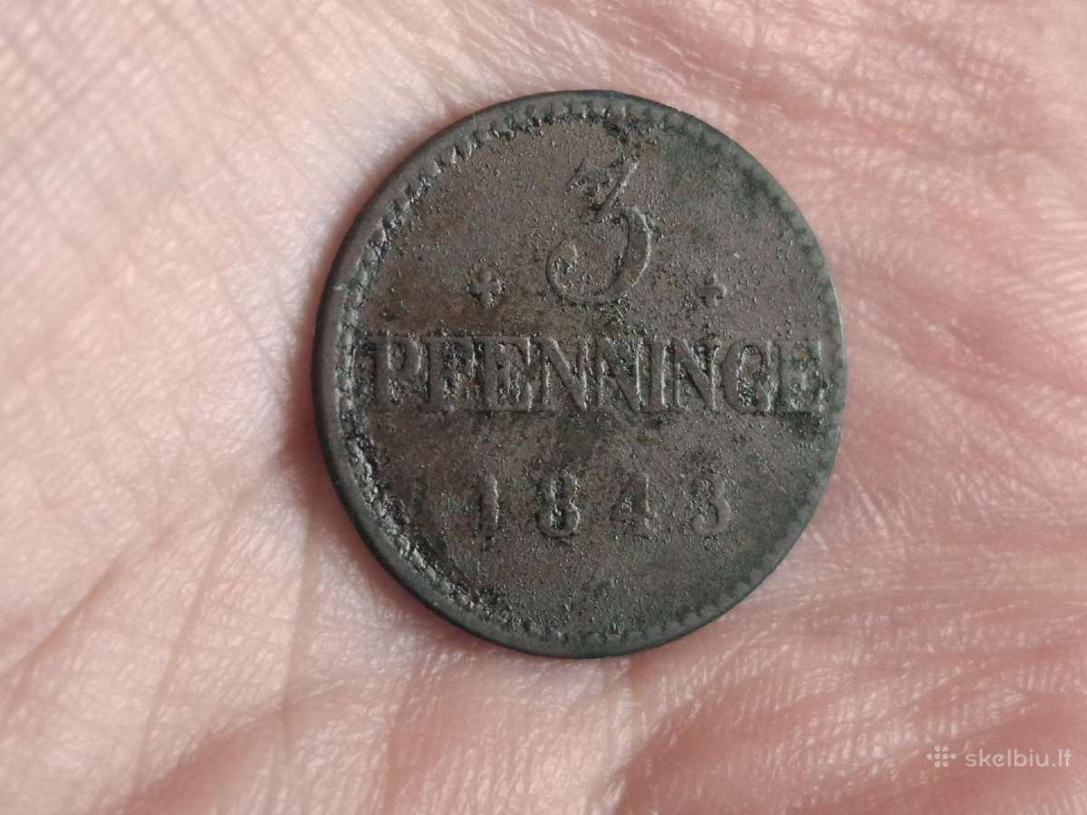 Mecklenburg - Schwerin 3 pfenninge 1843