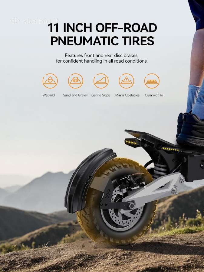 Naujas elektrinis paspirtukas greitis iki 56km/h - nuotraukos Nr. 12