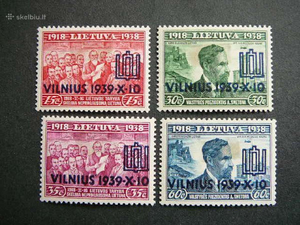 Lietuva 1939 Vilnius svarus Mlh lit433/6sk