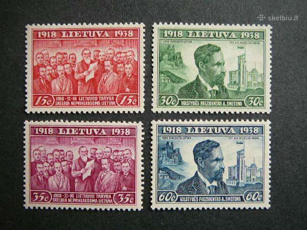 Lietuva 1939 Nepriklausoma - 20m. Mnh lit425/8s