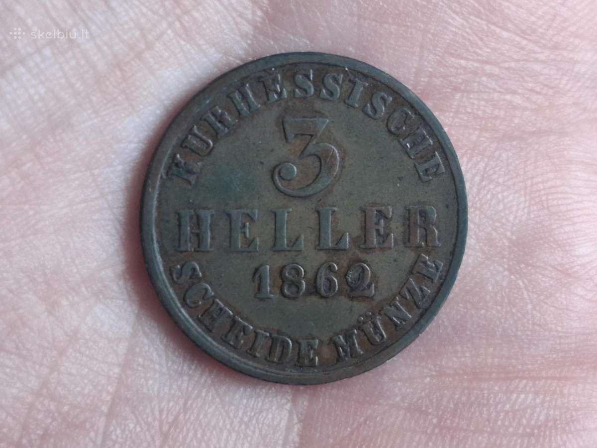 Hesse - Cassel 3 heller 1862