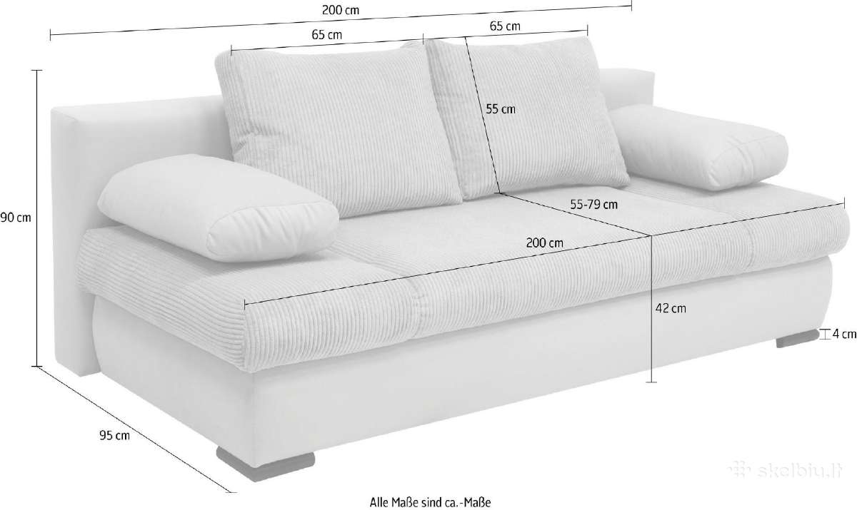 Minkšta sofa-lova '' Chicago'' su dėže patalynei - nuotraukos Nr. 10