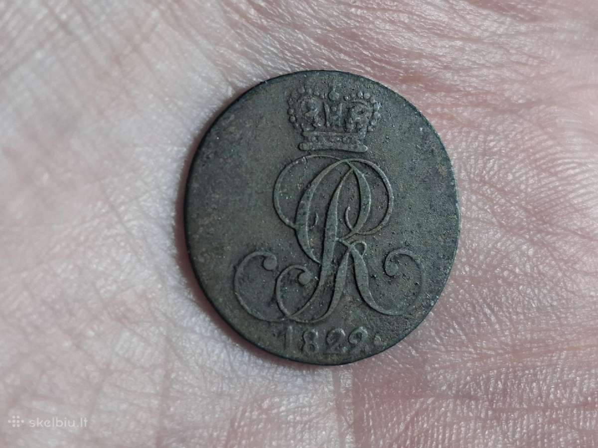 Hannover 1 pfennig 1822 - nuotraukos Nr. 2