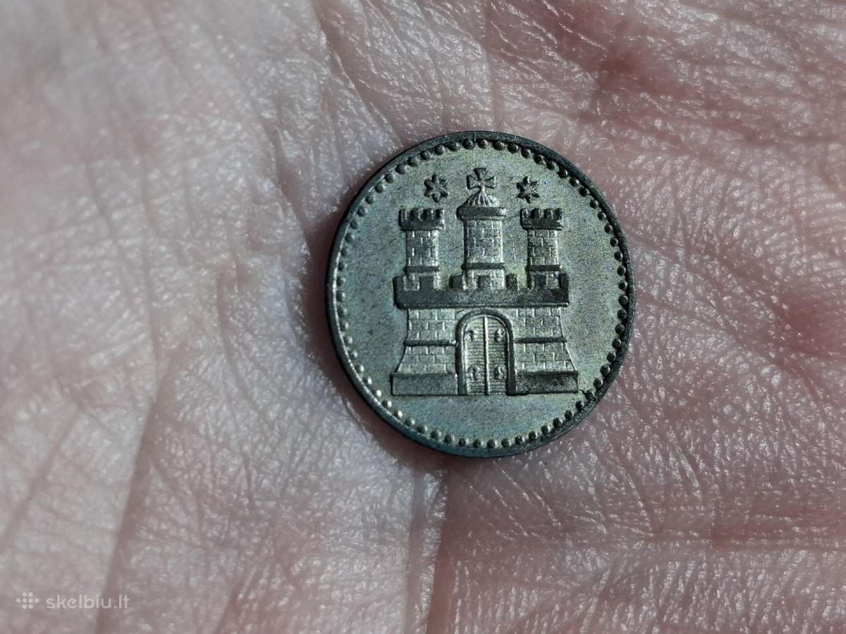 Hamburg 1 dreiling 1855 sidabras - nuotraukos Nr. 2