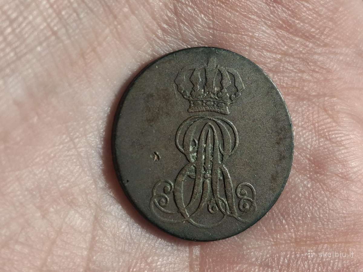 Hannover 2 pfennige 1842 - nuotraukos Nr. 2
