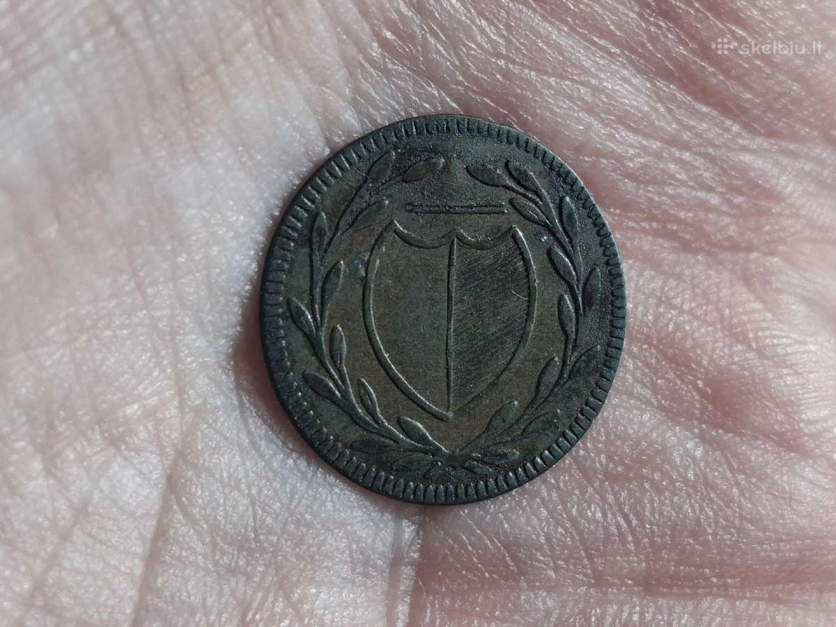 Frankfurt 1 judenpfennig 1819 - nuotraukos Nr. 2