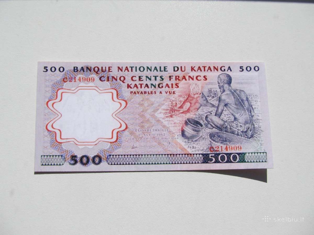 500 franku , Katanga , 1962