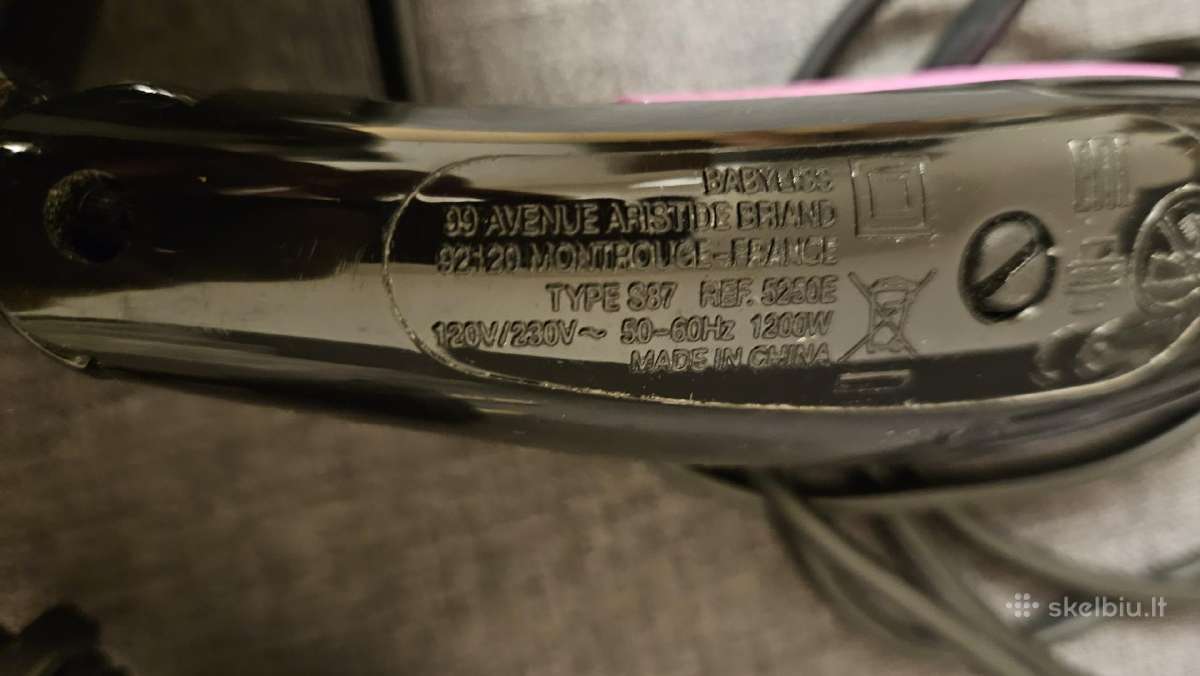 Plaukų džiovintuvas Babyliss 1200w sulankstomas - nuotraukos Nr. 6