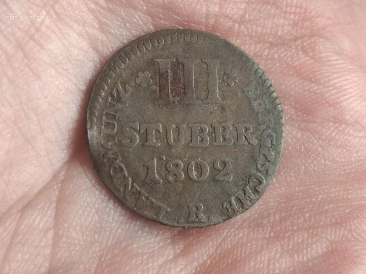 Berg 3 stuber 1802 sidabras