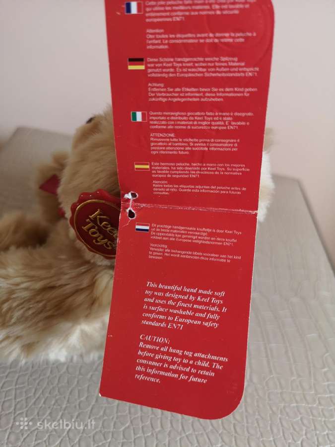 Keel Toys naujas tradinis pliušinis meškiukas - nuotraukos Nr. 5