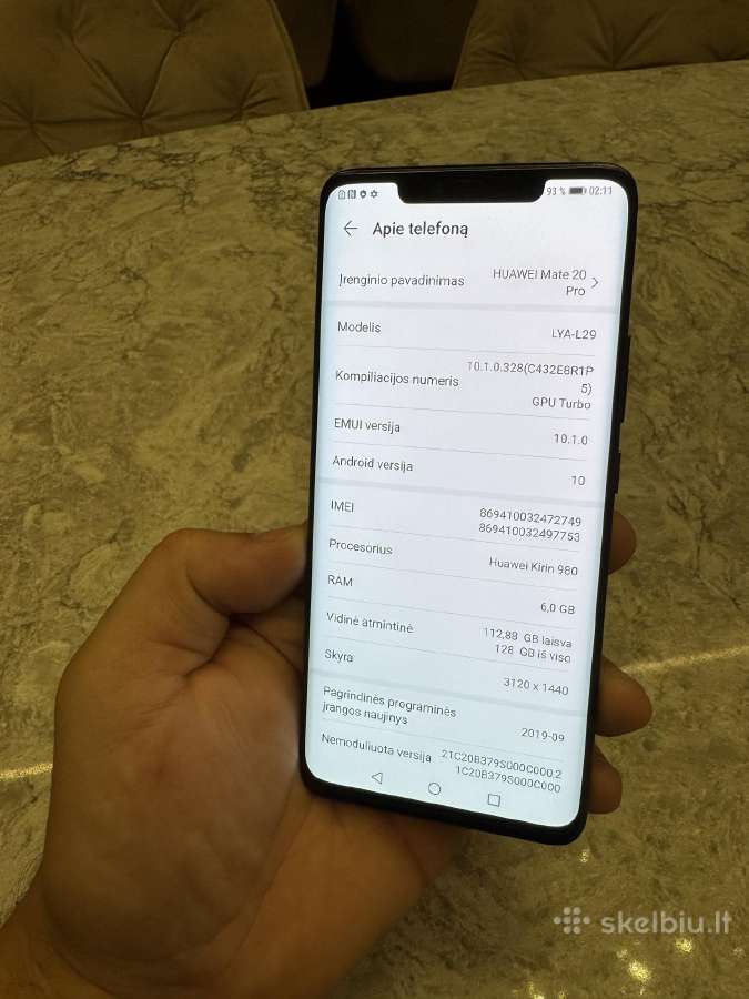 Huawei Mate 20 pro, 6/128gb - nuotraukos Nr. 2