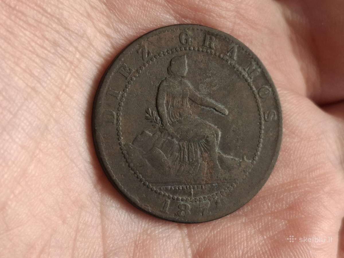 Ispanija 10 sentavų 1870