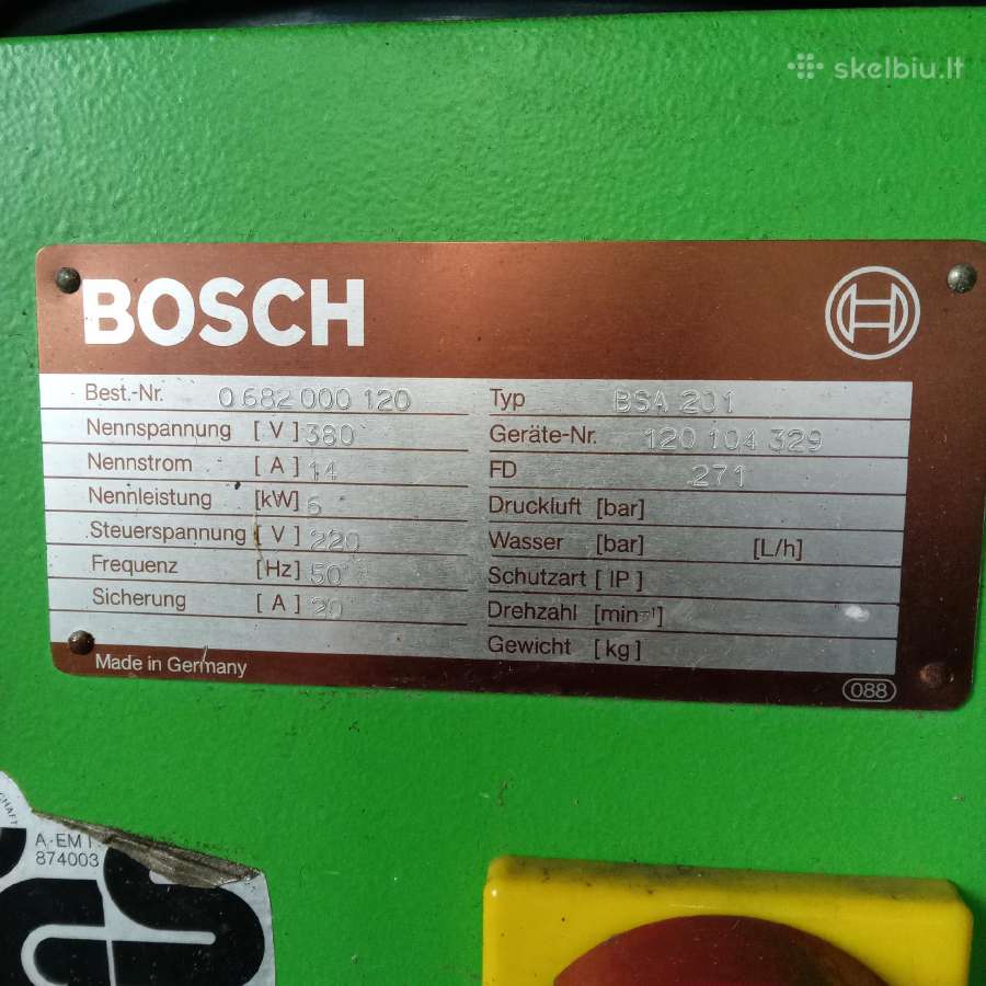 Stabdžių tikrinimo stendas Bosch Bsa 201 - nuotraukos Nr. 7
