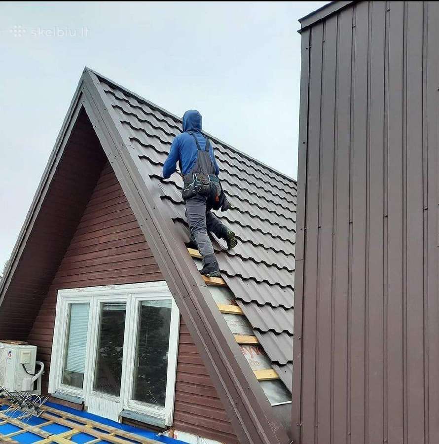 Šlaitiniai stogai, renovuojami fasadai - nuotraukos Nr. 12