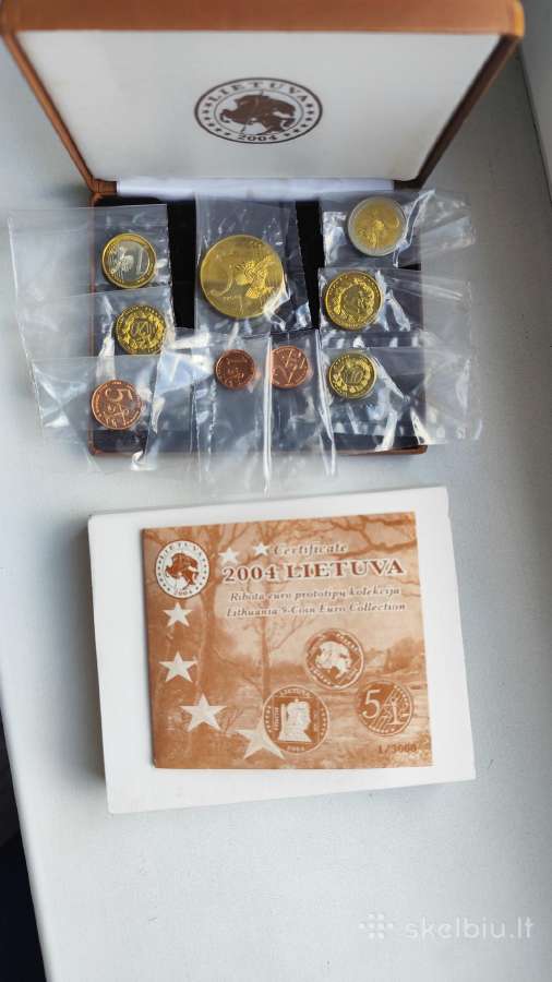 2004m. Lietuvos euro prototipų komplektas - proof - nuotraukos Nr. 2
