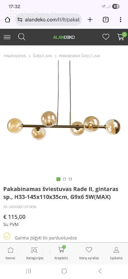 Pakabinamas šviestuvas - nuotraukos Nr. 4
