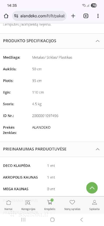 Pakabinamas šviestuvas - nuotraukos Nr. 5