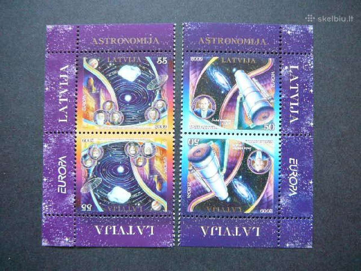 Latvija 2009 Europa Kosmosas Astronomai llt757/8s