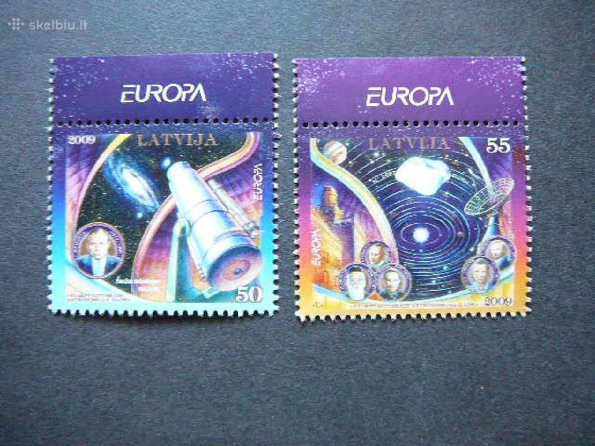 Latvija 2009 Europa Kosmosas Astronomai llt757/8s2
