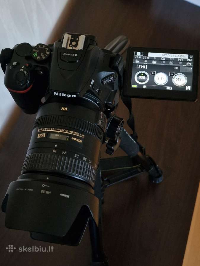 Myletas Nikon d5500 su 18-200 vr