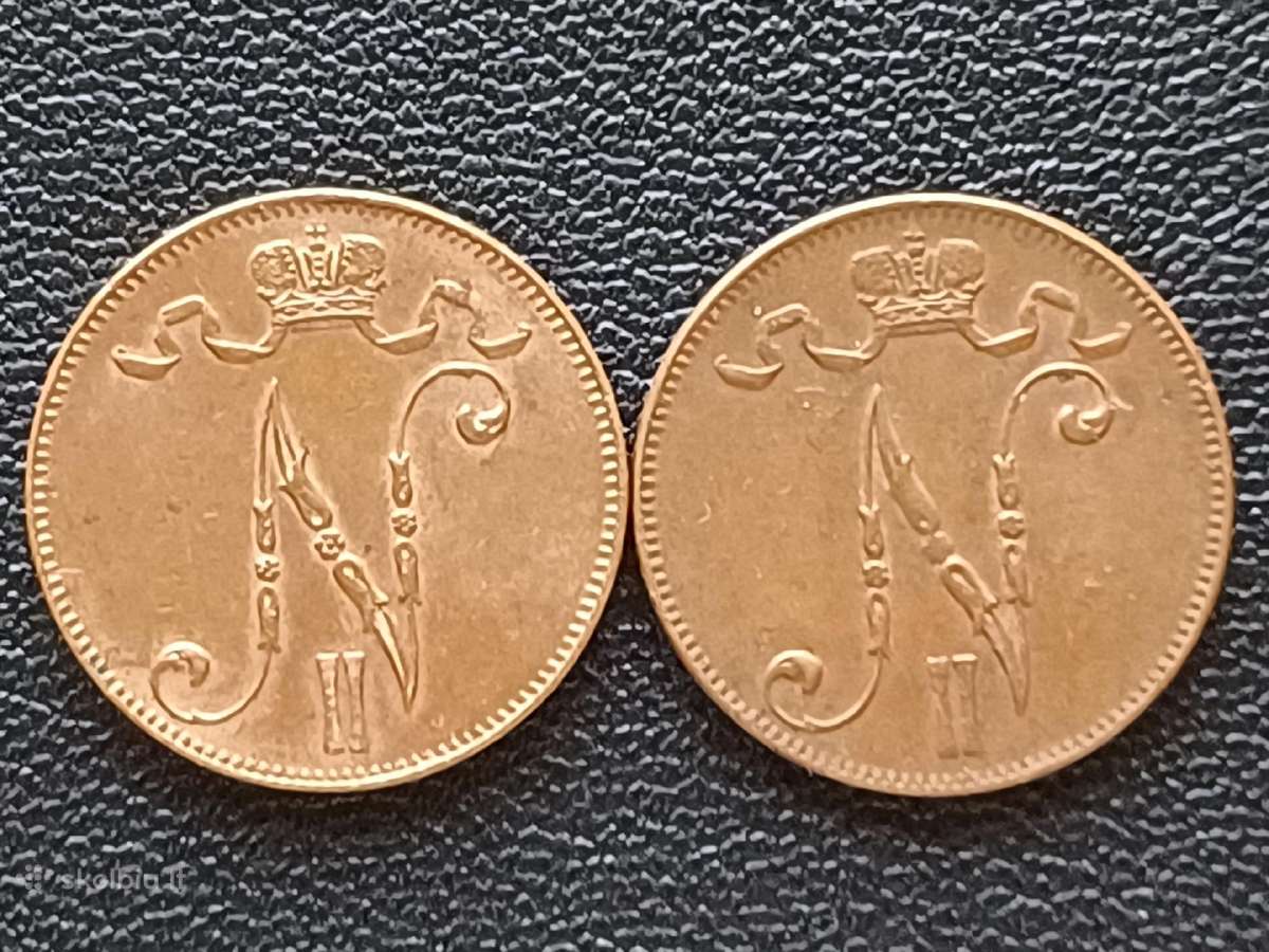 (636) 5 pennia 1916,1917m. Suomija - nuotraukos Nr. 2