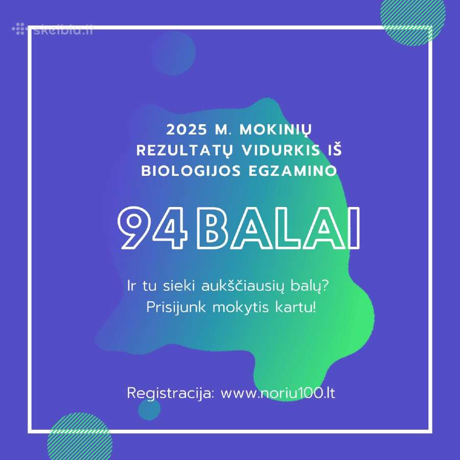 Biologijos Korepetitorius - Siekiantiems 100 balų! - nuotraukos Nr. 6