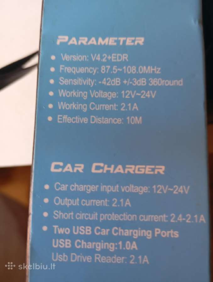 Automobilinis Fm transmitteris V1 - nuotraukos Nr. 2