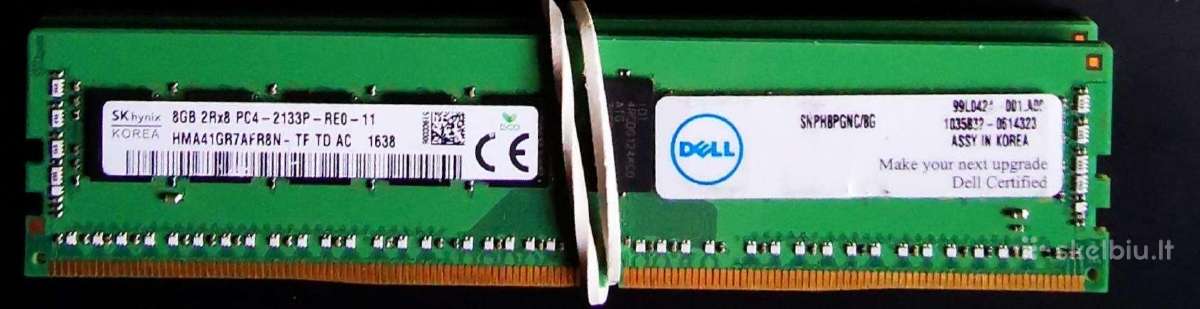 8gb Ddr4 Ecc serveriniai RAM moduliai