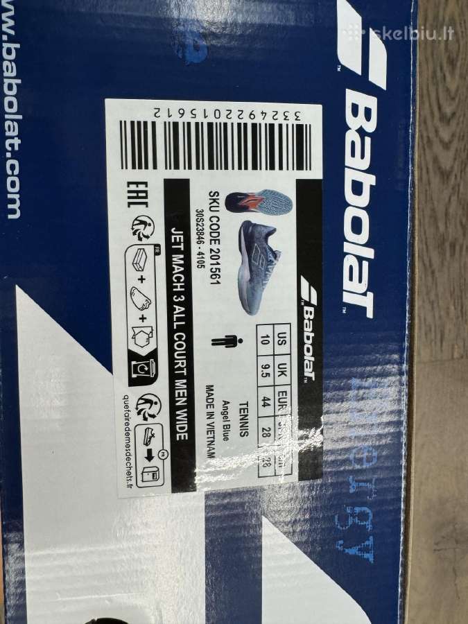 Babolat Jet Mach 3 Wide teniso vyriško batai 44 - nuotraukos Nr. 7