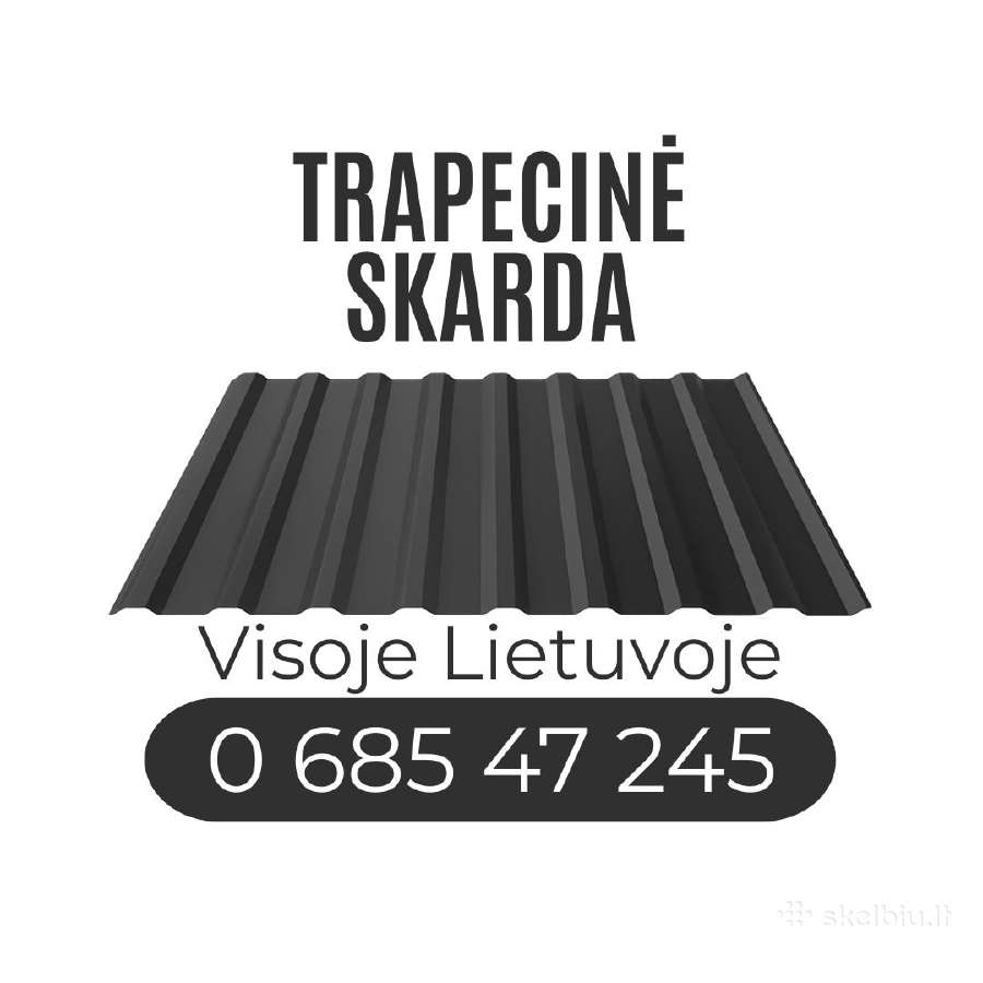 Trapecinė skarda – gamyba profiliavimas. Visa Lt