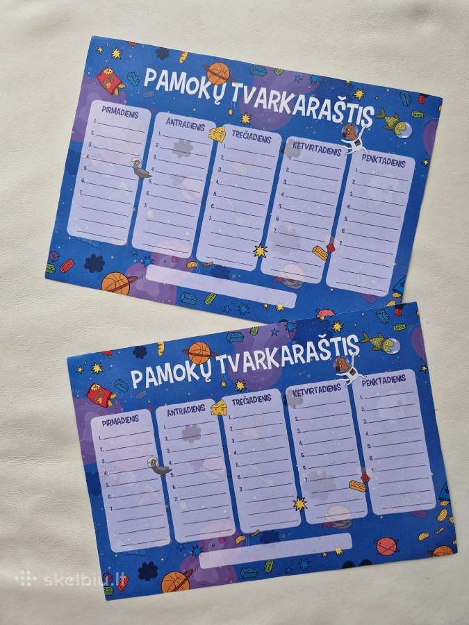 Pamokų tvarkaraštis su daugybos lentele - nuotraukos Nr. 3