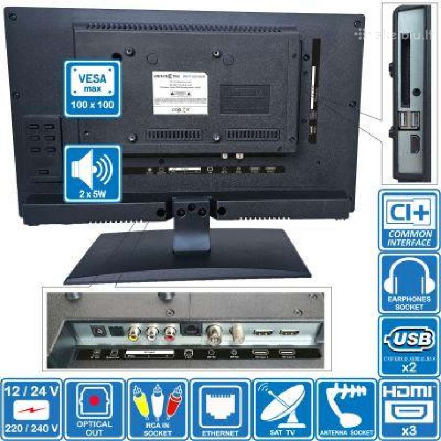 16"-19"-22" HD LED Smart Televizorius Unispectra - nuotraukos Nr. 6