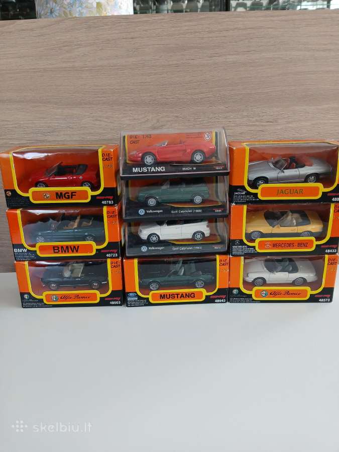 Įvairūs automodeliai (kabrioletai) 1:43
