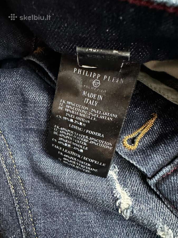 Philipp Plein vyriški džinsai W34/l32 - nuotraukos Nr. 6