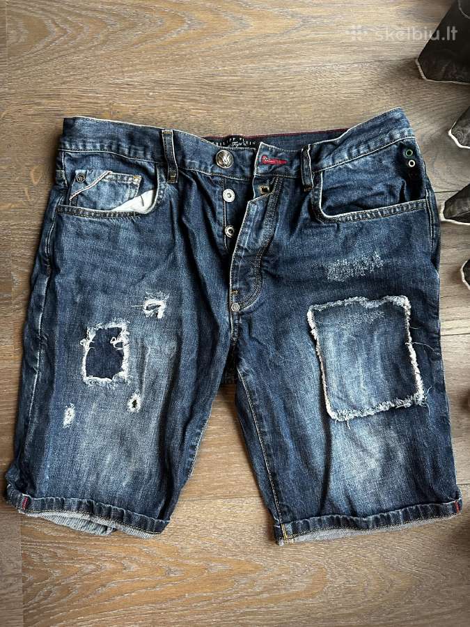 Philipp Plein vyriški džinsiniai šortai W33