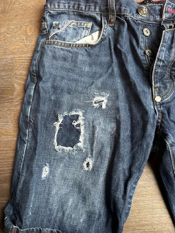 Philipp Plein vyriški džinsiniai šortai W33 - nuotraukos Nr. 5