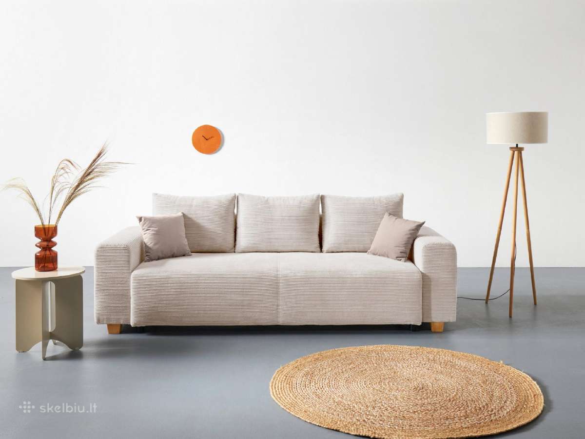 Minkšta sofa-lova „yves“ su dėže patalynei