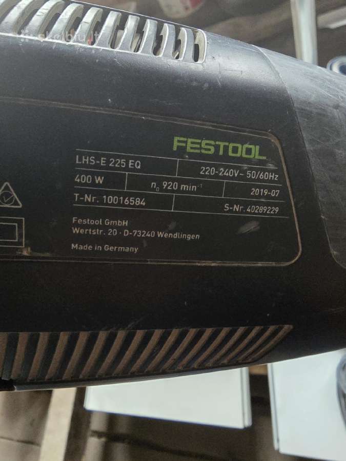 Glaisto šlifuoklis Festool Lhs E 225 Eq - nuotraukos Nr. 7