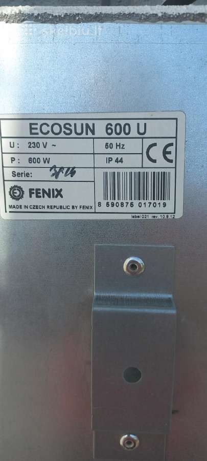 Natūralaus šildymo plokštė Ecosun 600 U - nuotraukos Nr. 4